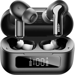 Product Title：BASS+ True Wireless Earbuds, Active Noise Cancelling TWS Bluetooth Earphones with Digital LED Power Display